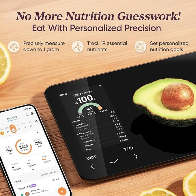 Cosori Smart Food Kitchen Scale with Nutritional Calculator